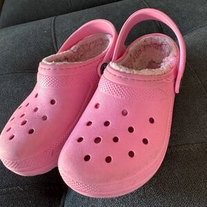 Fleece Lined Pink Crocs